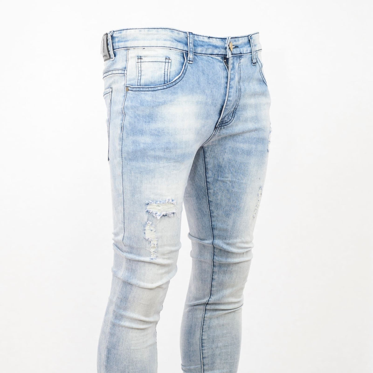 Men's Washed Ripped Jeans - bamn.