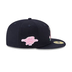 LA Angels Side Patch Bloom Navy 59FIFTY - bamn.