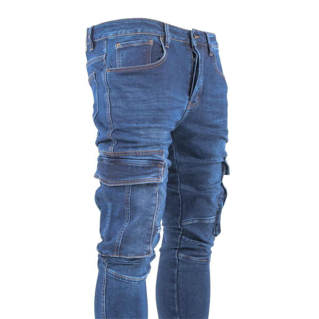 Faded Cargo Jeans - bamn.
