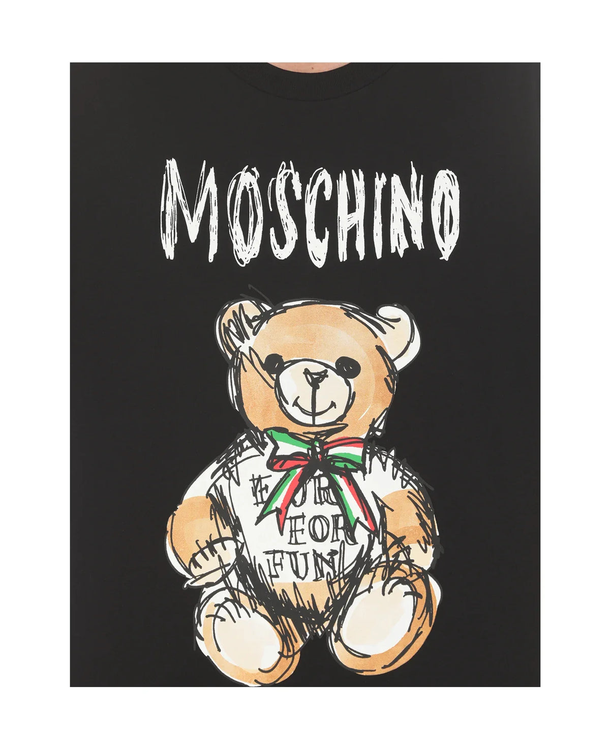 Black Moschino 'Teddy bear' T-shirt - bamn.