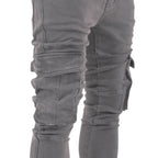 Charcoal Slim Cargo Pants - bamn.