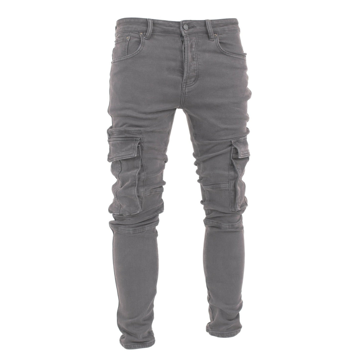 Charcoal Slim Cargo Pants - bamn.