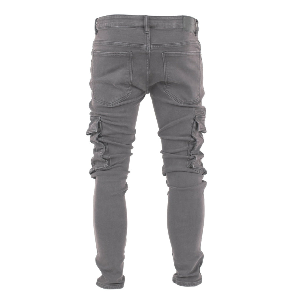 Charcoal Slim Cargo Pants - bamn.