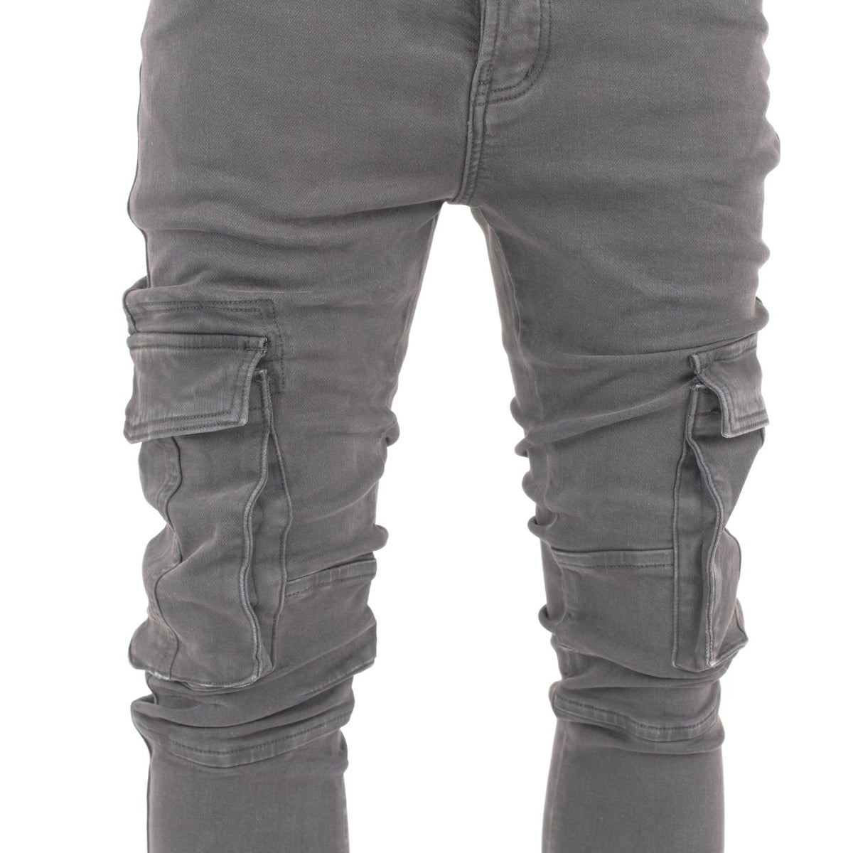 Charcoal Slim Cargo Pants - bamn.