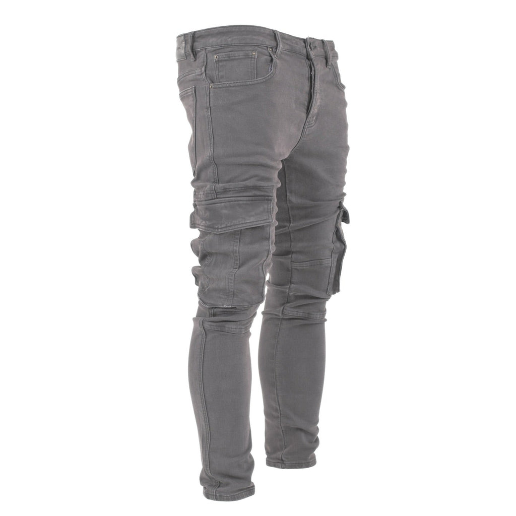 Charcoal Slim Cargo Pants - bamn.