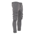 Charcoal Slim Cargo Pants - bamn.