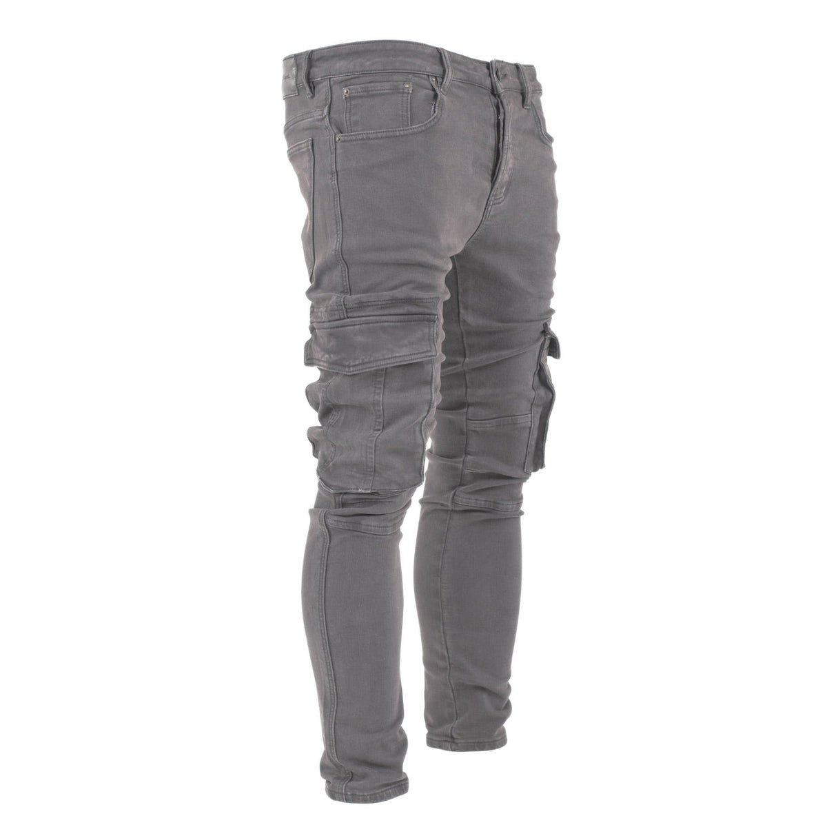 Charcoal Slim Cargo Pants - bamn.