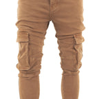 Men's Camel Slim Cargo Pants - bamn.