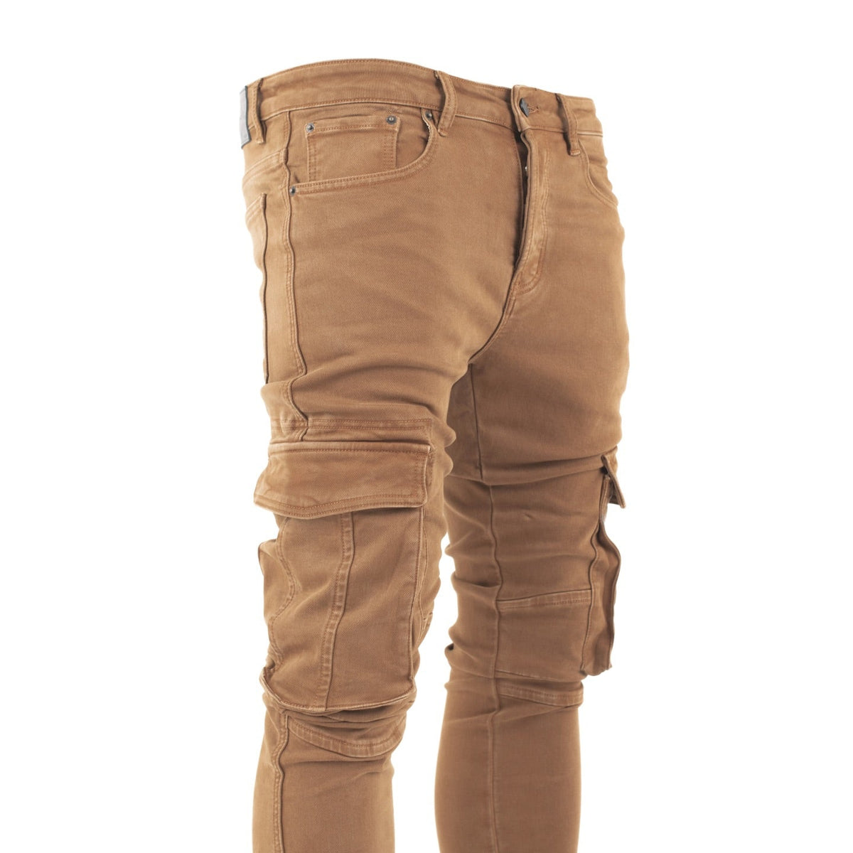 Men's Camel Slim Cargo Pants - bamn.