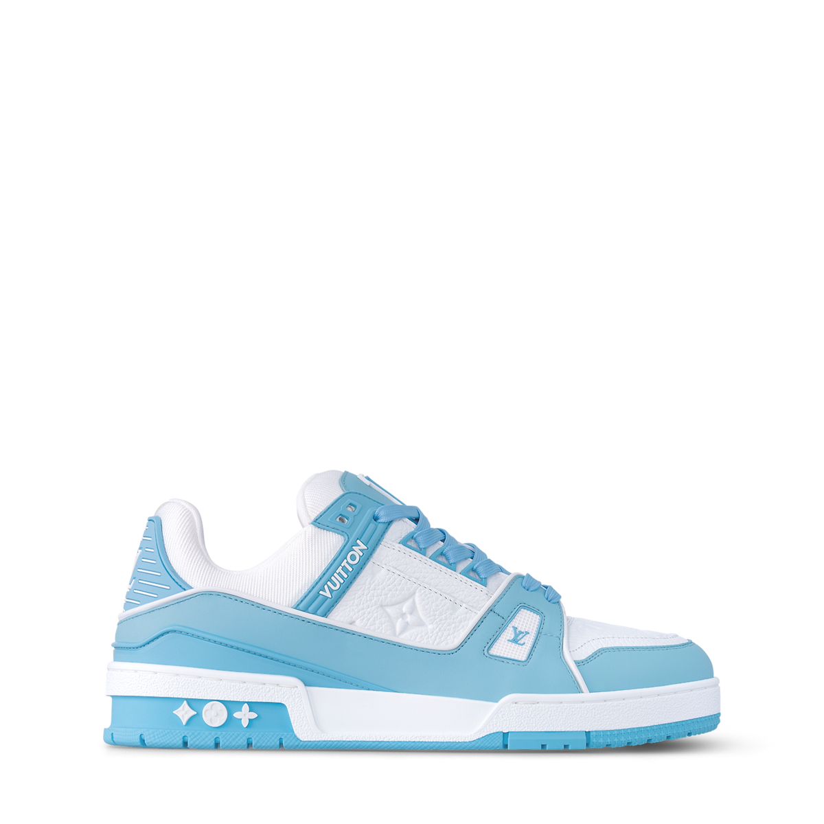 LOUIS VUITTON LV TRAINER WHITE BLUE FULLY BOXED - bamn.