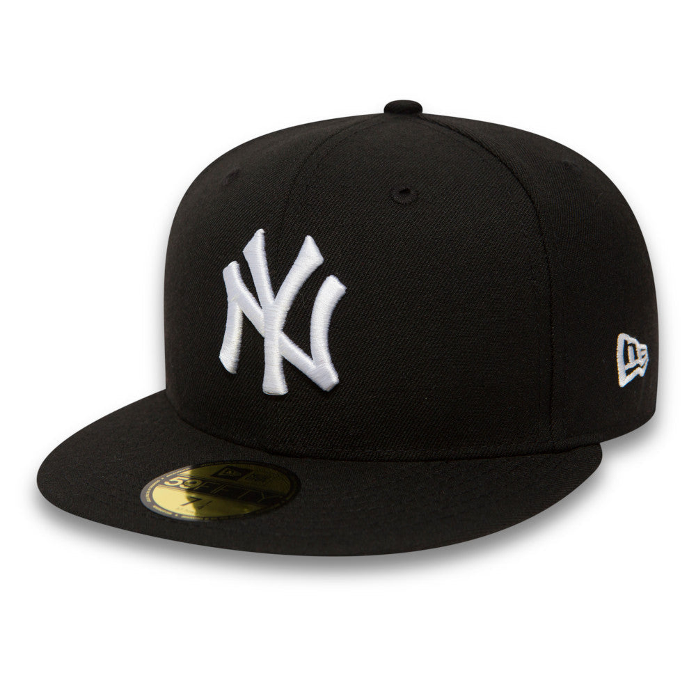 New York Yankees 59FIFTY MLB Basic Black/White Cap - bamn.