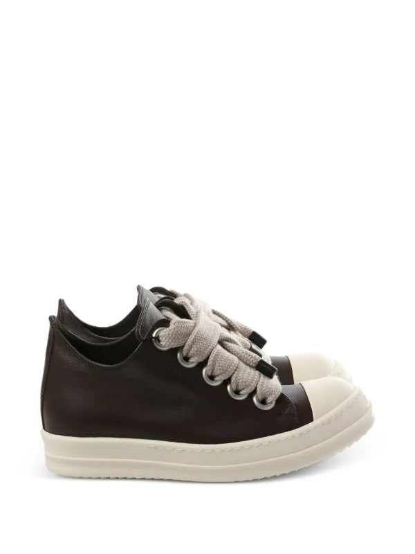 Rick Owens leather low-top sneakers brown - bamn.