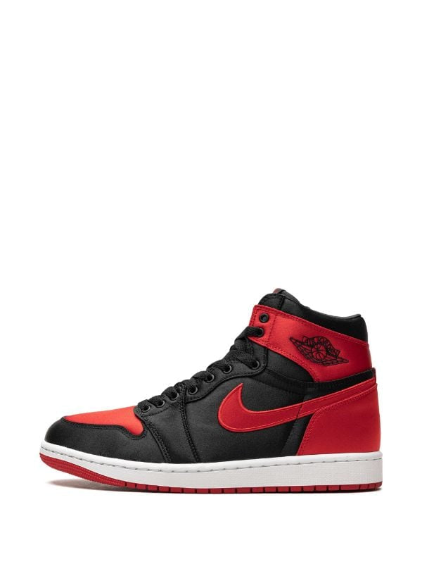 Air Jordan 1 "Satin Bred" high-top sneakers - bamn.