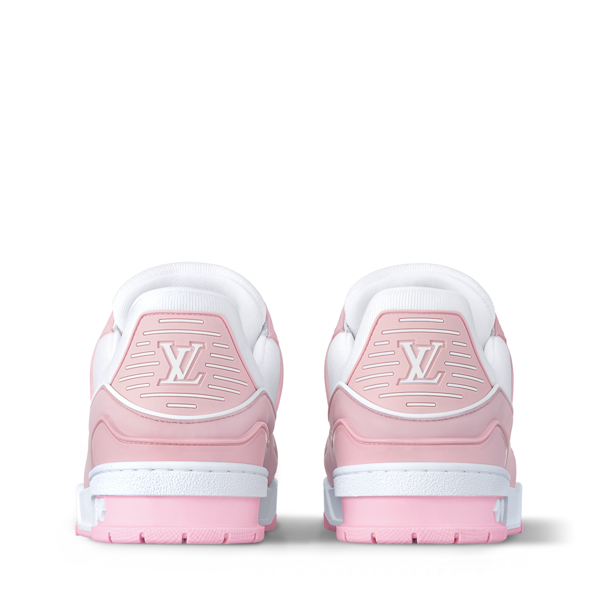 LOUIS VUITTON LV TRAINER WHITE PINK FULLY BOXED - bamn.