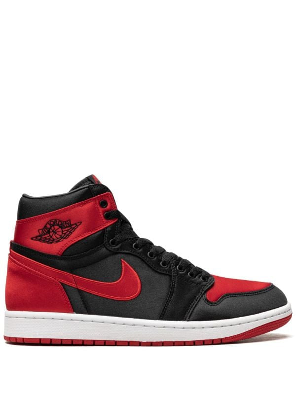 Air Jordan 1 "Satin Bred" high-top sneakers - bamn.