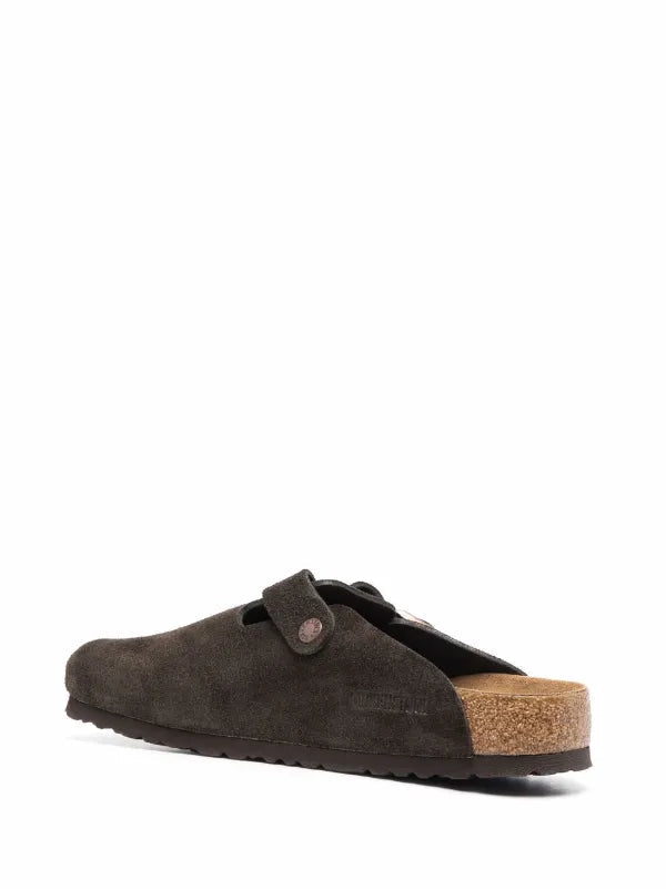 BIRKENSTOCK BOSTON SOFT FOOTBED SUEDE “BROWN” - bamn.