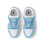 LOUIS VUITTON LV TRAINER WHITE BLUE FULLY BOXED - bamn.