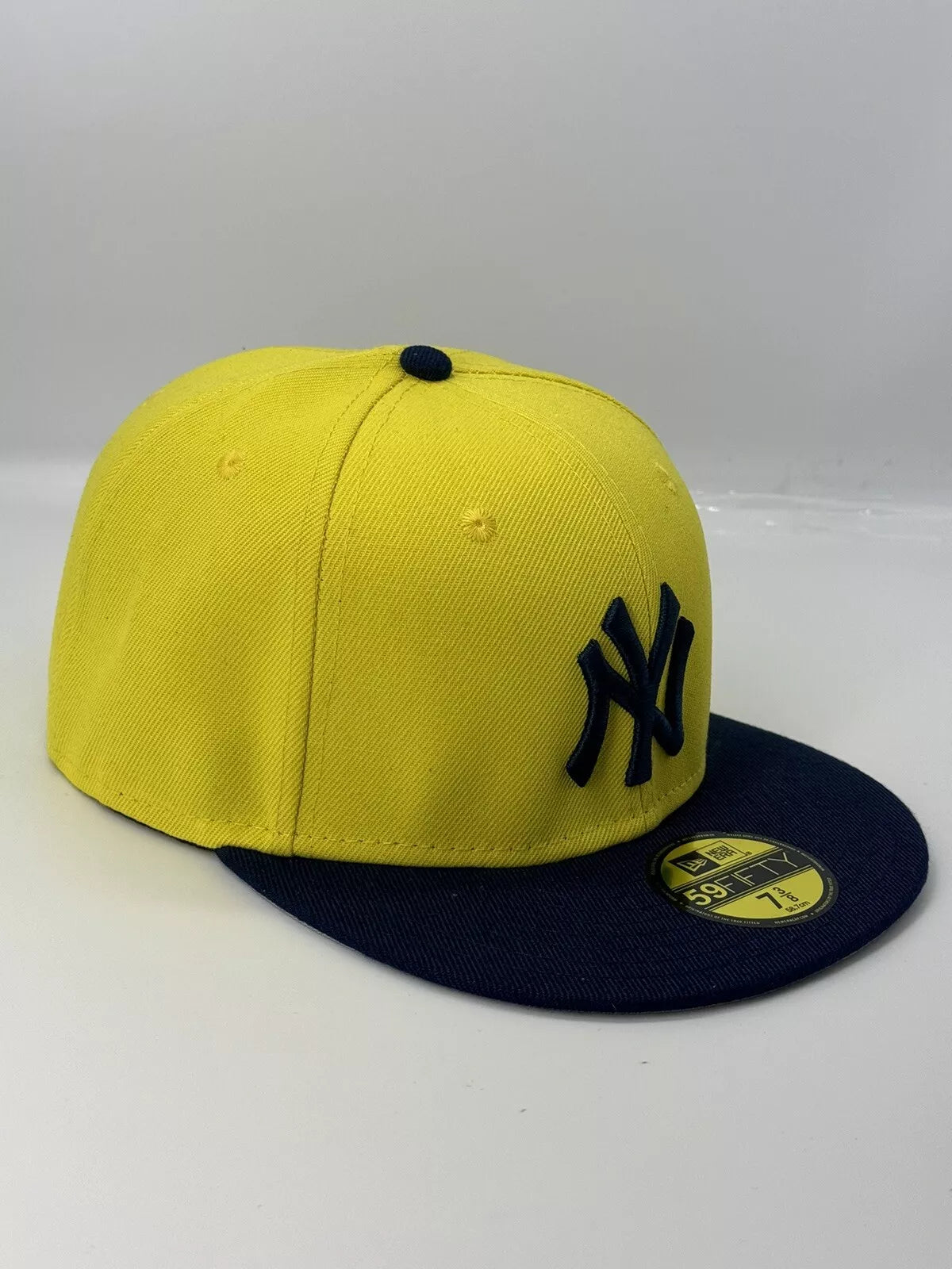 Yankees MLB New Era Fitted 59Fifty Hat -Yellow - bamn.