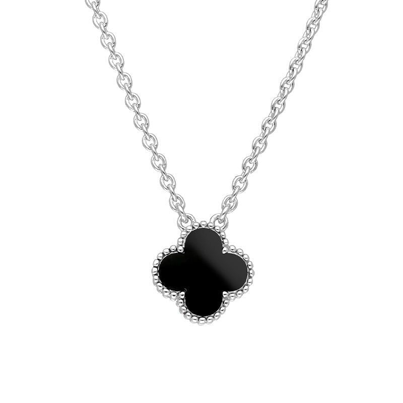 Silver Clover Stainless Steel Necklace – A Statement of Elegance - bamn.