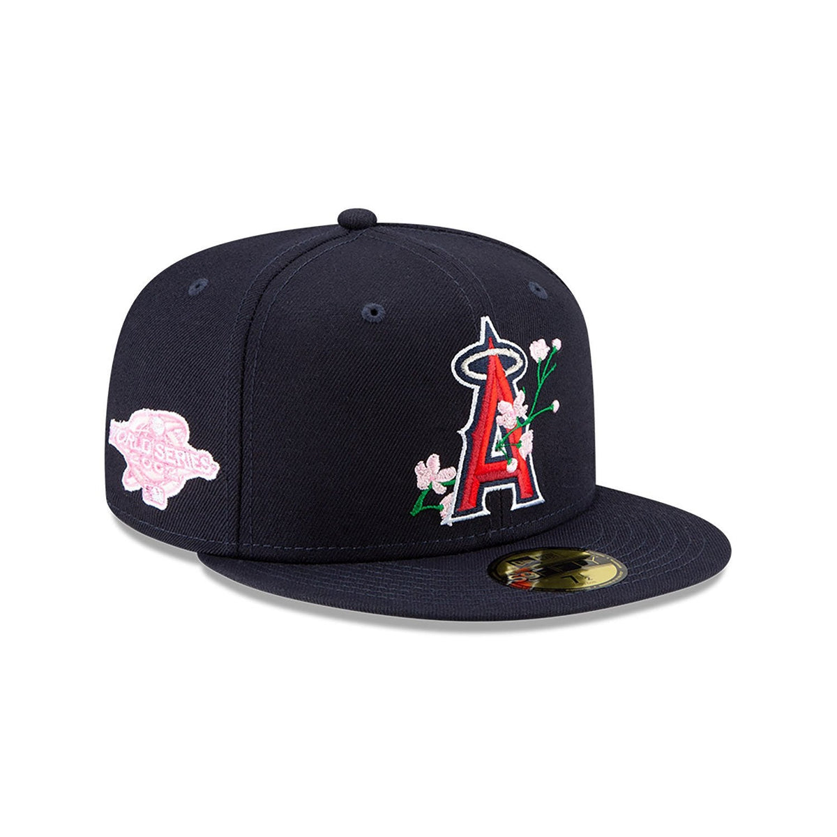 LA Angels Side Patch Bloom Navy 59FIFTY - bamn.