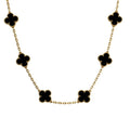 Midnight multiple Clover Stainless Steel Necklace – A Statement of Elegance - bamn.