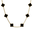 Midnight multiple Clover Stainless Steel Necklace – A Statement of Elegance - bamn.