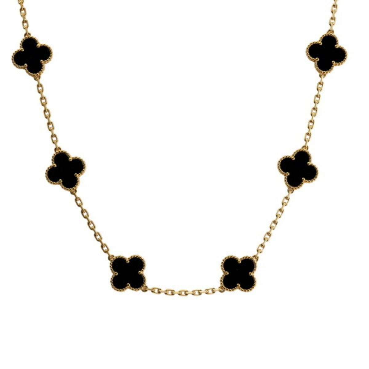 Midnight multiple Clover Stainless Steel Necklace – A Statement of Elegance - bamn.