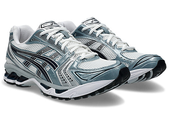 ASICS GEL-KAYANO 14 WHITE / FJORD GREY FULLY BOXED - bamn.