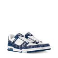 LOUIS VUITTON LV TRAINER WHITE BLUE FULLY BOXED - bamn.