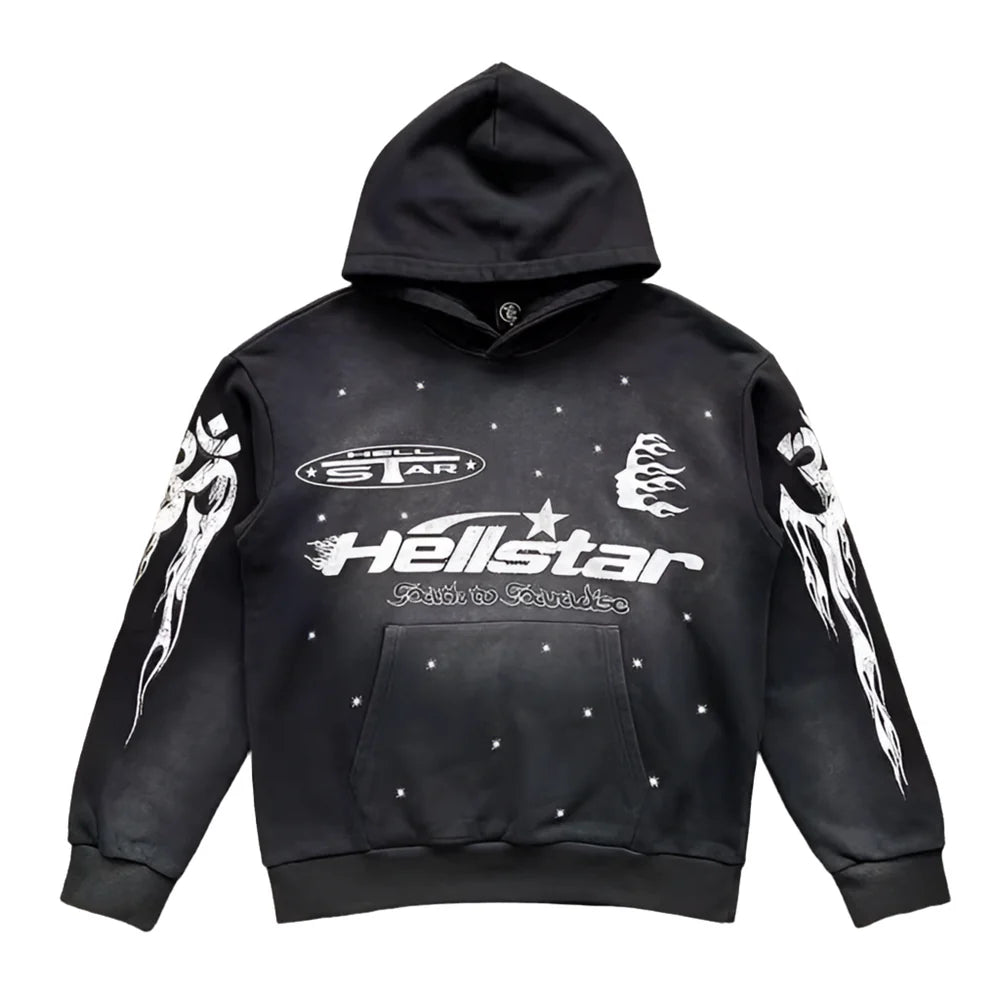 Flame Flare Hoodie Black & Pants - bamn.