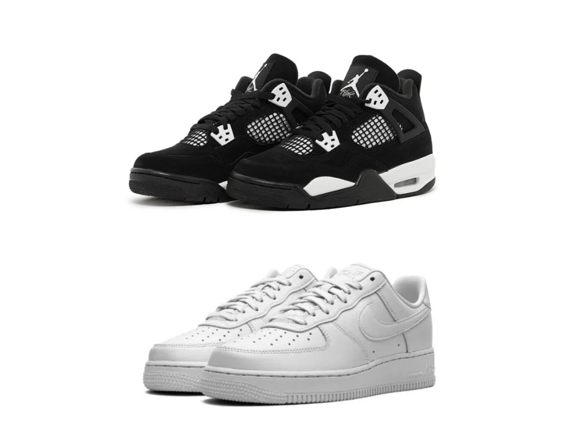 Nike Jordan 4 “White Thunder” x AirForce 1 - bamn.