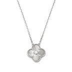 Sliver  Clover Stainless Steel Necklace – A Statement of Elegance - bamn.