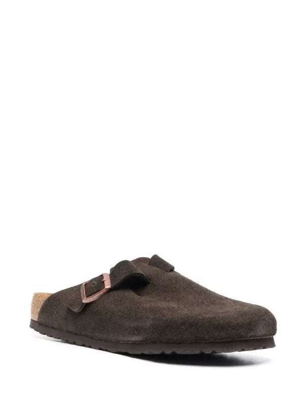 BIRKENSTOCK BOSTON SOFT FOOTBED SUEDE “BROWN”