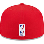 New Era Flat Brim 59FIFTY Chicago Bulls NBA Red Fitted Cap - bamn.