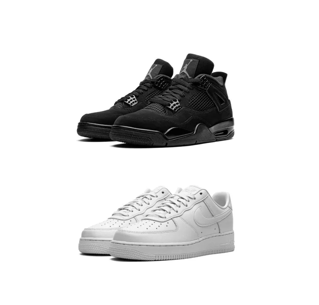 Air Jordan 4 “Black Cats” x AirForce 1 - bamn.