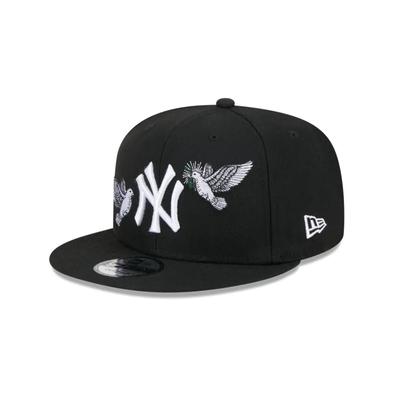 Black New York Yankees Green Bottom Peace New Era 9FIFTY Snapback - bamn.