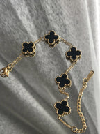 Midnight Clover Stainless Steel Bracelet – A Statement of Elegance - bamn.