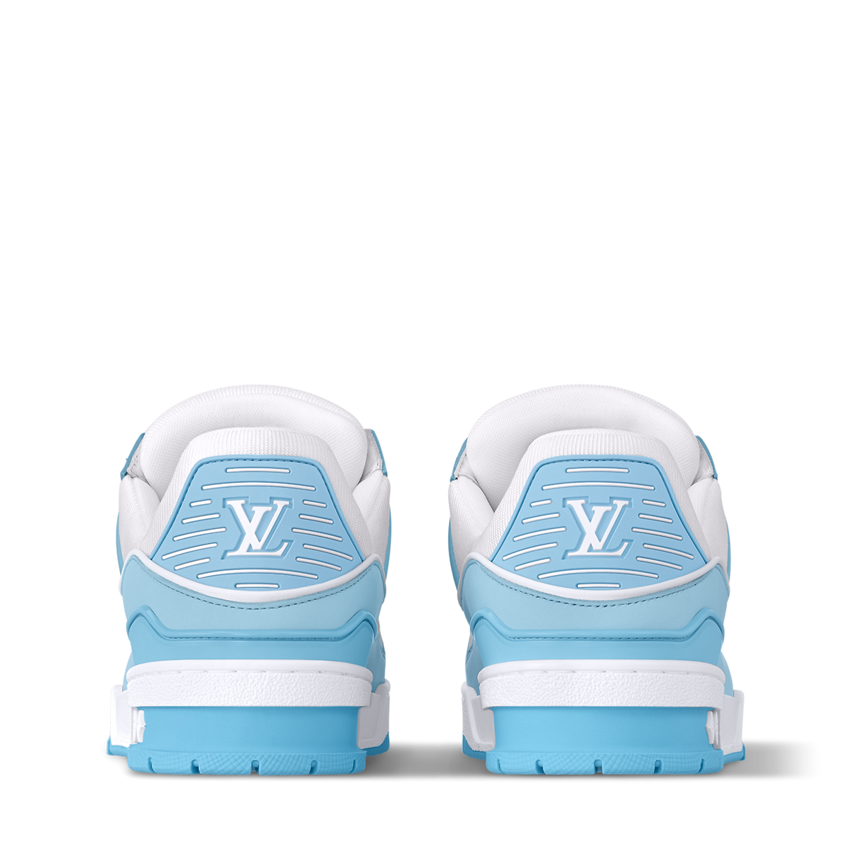 LOUIS VUITTON LV TRAINER WHITE BLUE FULLY BOXED - bamn.