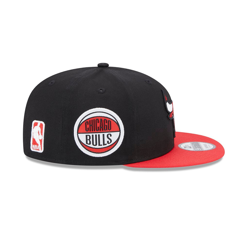 Chicago Bulls 9FIFTY Contrast Side Patch Black/Red Cap - bamn.
