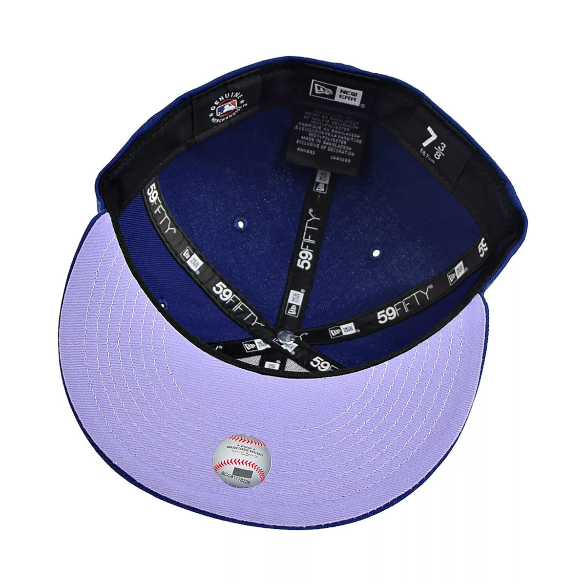 New Era Los Angeles Dodgers Side Patch Bloom 59Fifty Men's Fitted Blue-Purple - bamn.