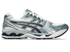 ASICS GEL-KAYANO 14 WHITE / FJORD GREY FULLY BOXED - bamn.