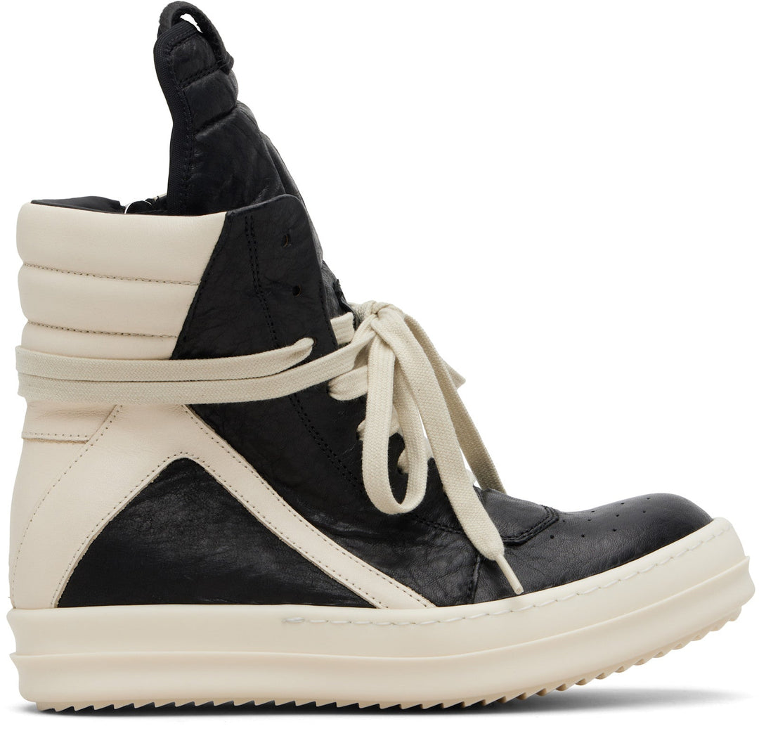 RICK OWENS Black Temple Geobasket Sneakers