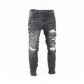 Black Men's Distressed Skinny Jeans - bamn.