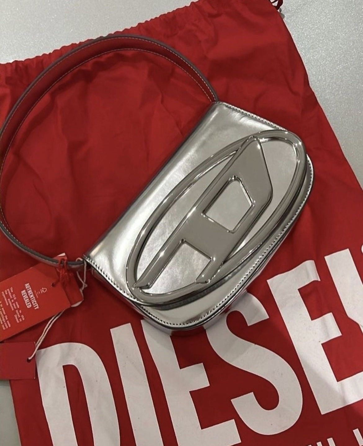 Diesel hand bag - Silver - bamn.