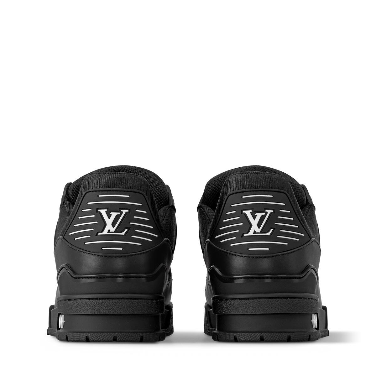 LOUIS VUITTON LV TRAINER WHITE BLACK FULLY BOXED - bamn.