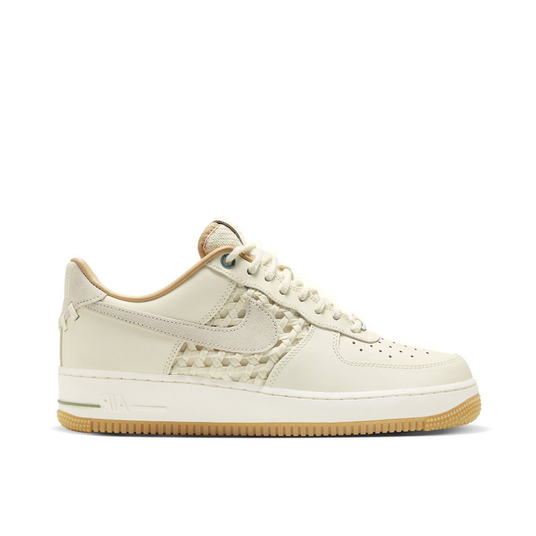 Nike Air Force 1 Low “NAI-KE” Roster Expands With A Cream-Colored, Partly-Woven Style - bamn.