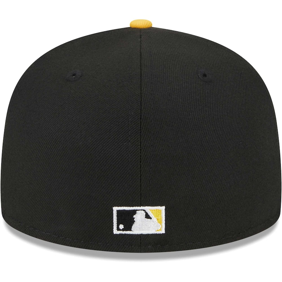 Men's Chicago White Sox New Era Black/Gold 59FIFTY Fitted Hat - bamn.