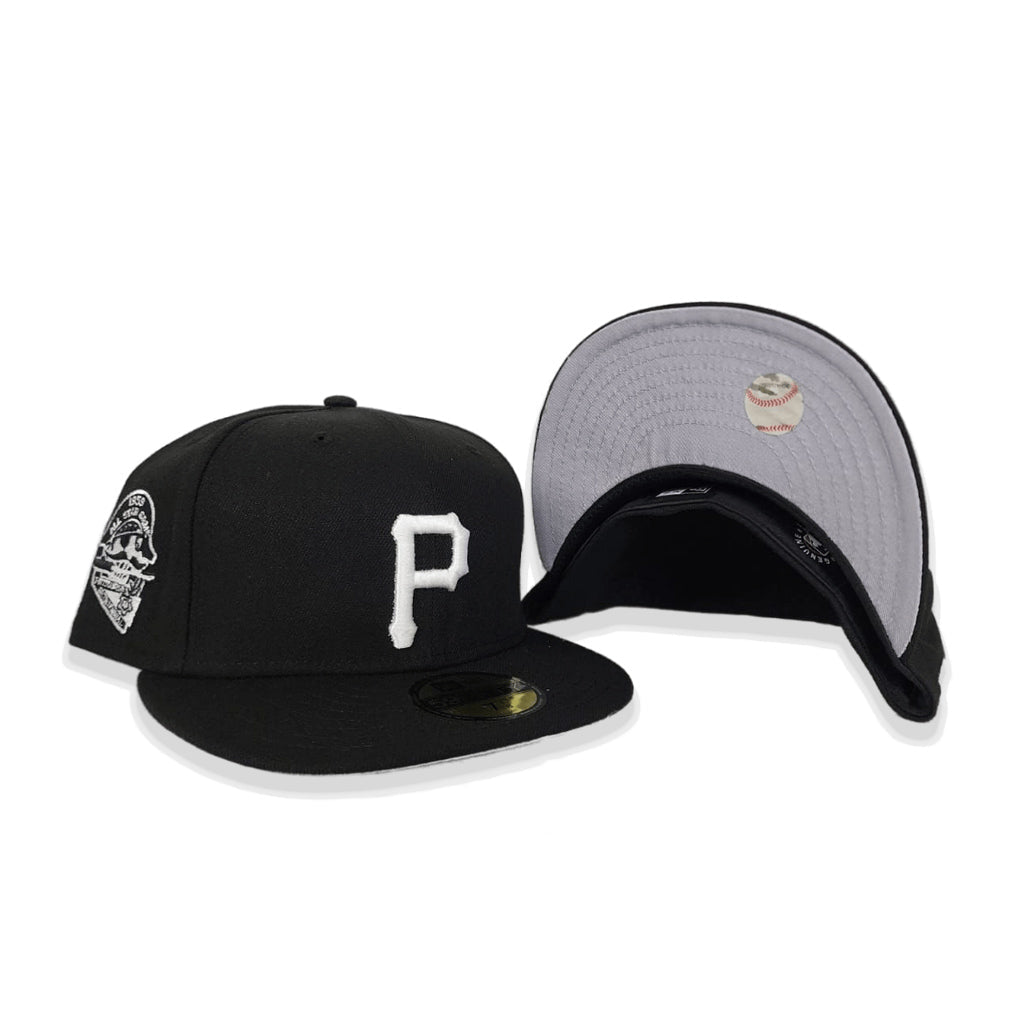 Black Pittsburgh Pirates Gray Bottom 1959 All Star Game Side Patch New Era 59Fifty Fitted - bamn.
