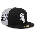 Chicago White Sox New Era Gameday Sideswipe 59FIFTY Fitted Hat - Black/Gray - bamn.