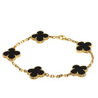 Midnight Clover Stainless Steel Bracelet – A Statement of Elegance - bamn.